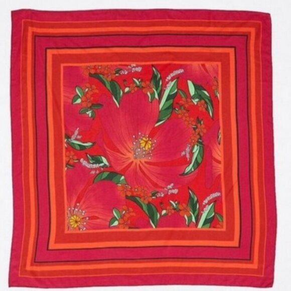 💕FARM RIO💕 Pink Pietra Maxi Silk Scarf ~ Multi-Color One Size NWT - Picture 1 of 12